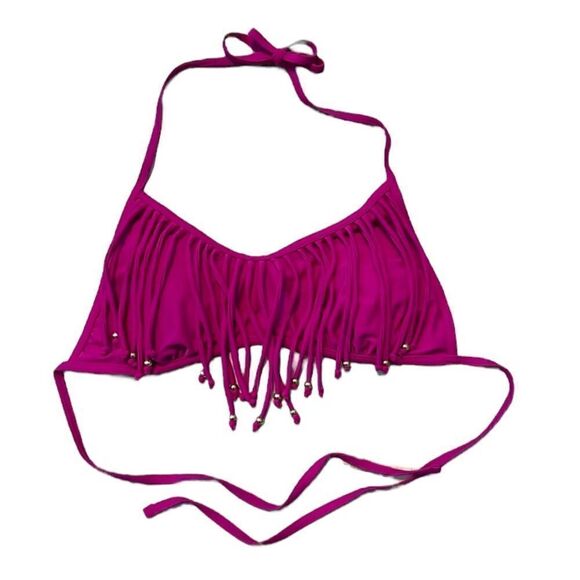 women's Large Fuchsia String Bikini Padded Top XHILARATION - Picture 5 of 13